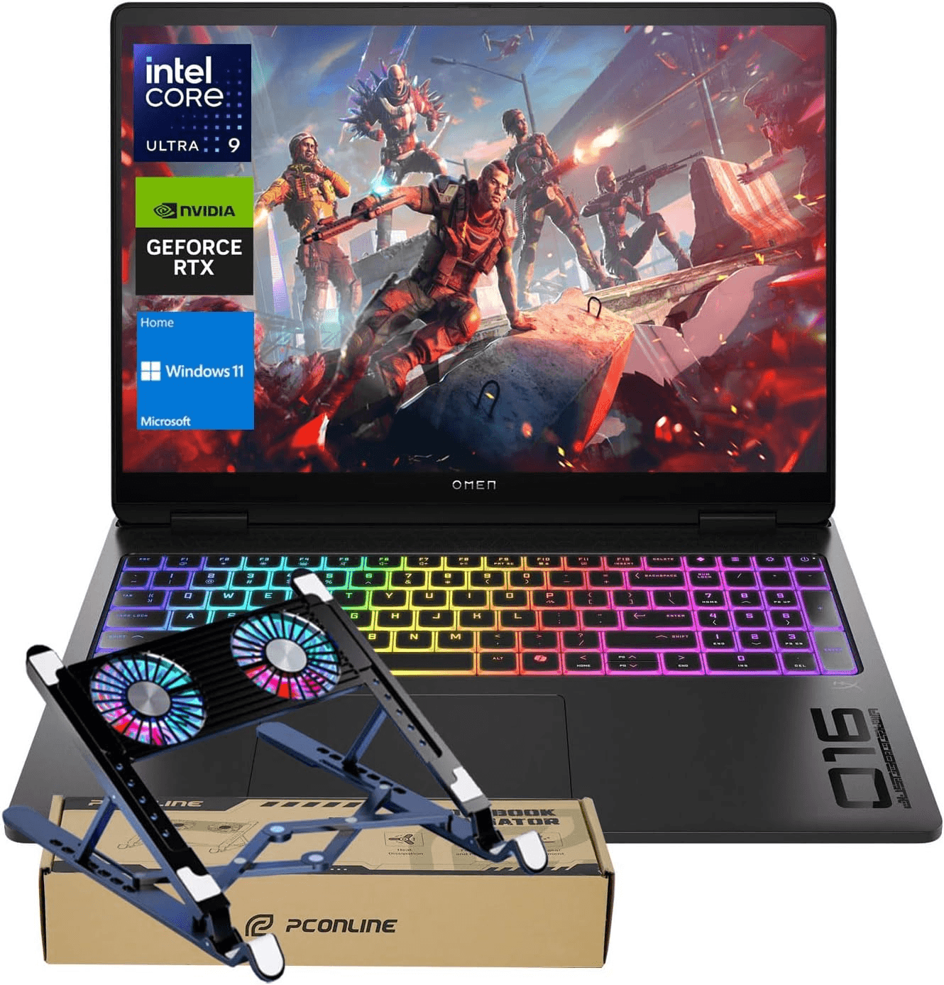 HP OMEN MAX 16 RTX 5090 AI Gaming Laptop, 16" WUXGA, Intel Ultra 9 275HX(Beats Intel i9-14900), NVIDIA RTX 5090, 64GB DDR5 RAM, 4TB SSD, RGB Backlit Keyboard, Wi-Fi 6, Bundle with PCO Laptop Cooler