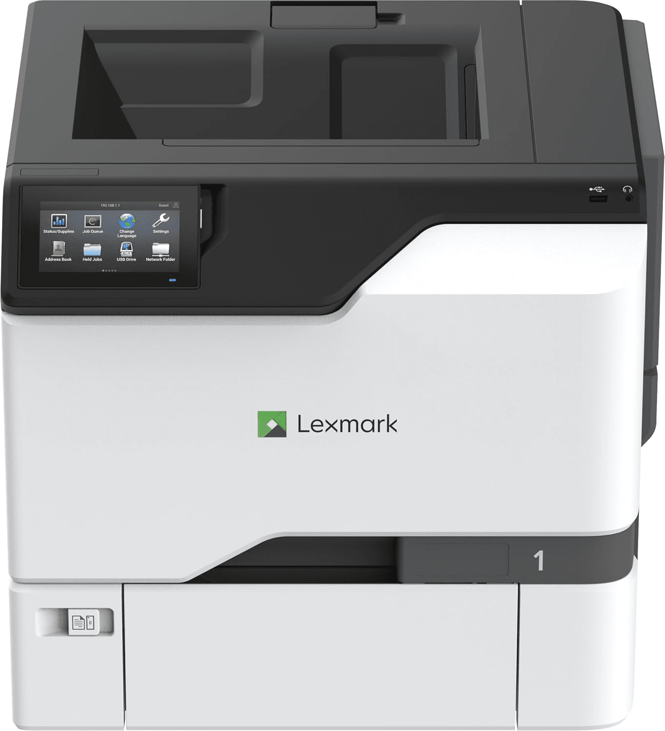 Lexmark CS735de Color Laser Printer, Wireless connectivity, Intelligent Storage Drive Available, Ethernet, Energy Star, 4.3-inch Color Touch Screen and Print Resolution at 1200 x 1200 dpi.(47C9100)