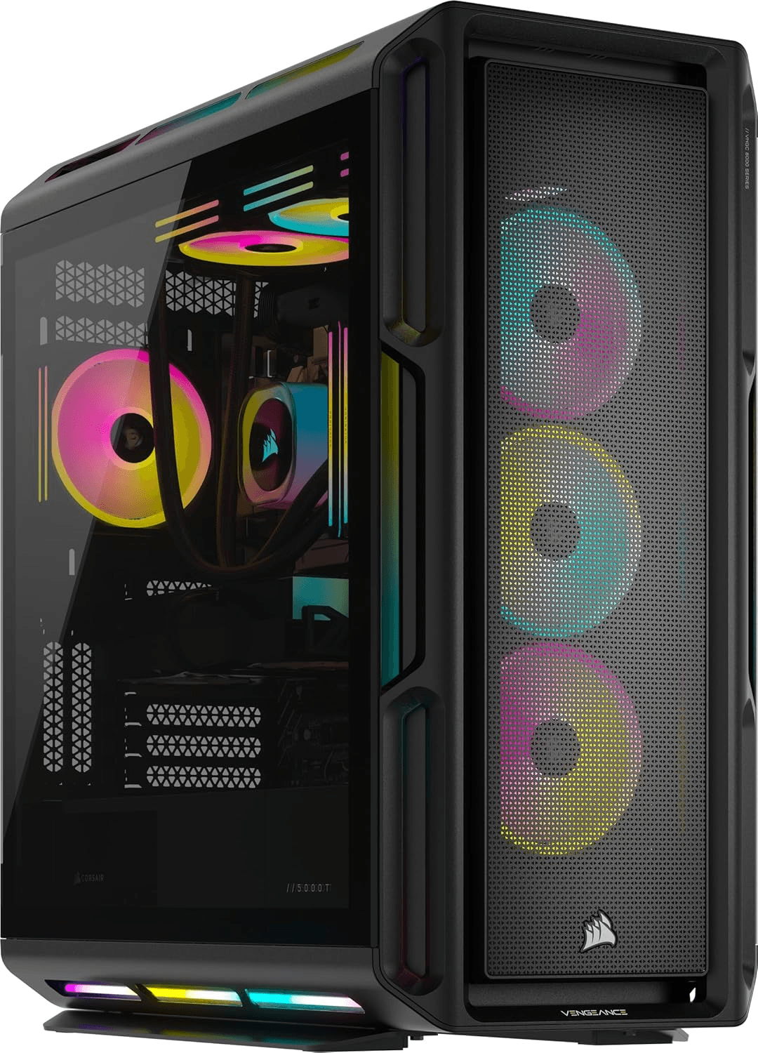 Corsair Vengeance i8200 iCUE Link Edition Gaming PC – Liquid Cooled Intel Core i9-14900KF CPU – NVIDIA GeForce RTX 4080 Super GPU – 64GB Dominator Titanium RGB DDR5 Memory – 2+4TB M.2 SSD – Black