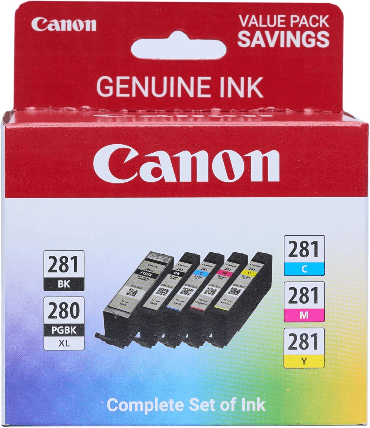 Canon PGI-280XL/CLI-281 5 Color Pack Compatible to TR8520, TR7520, TS9120 Series,TS8120 Series, TS6120 Series