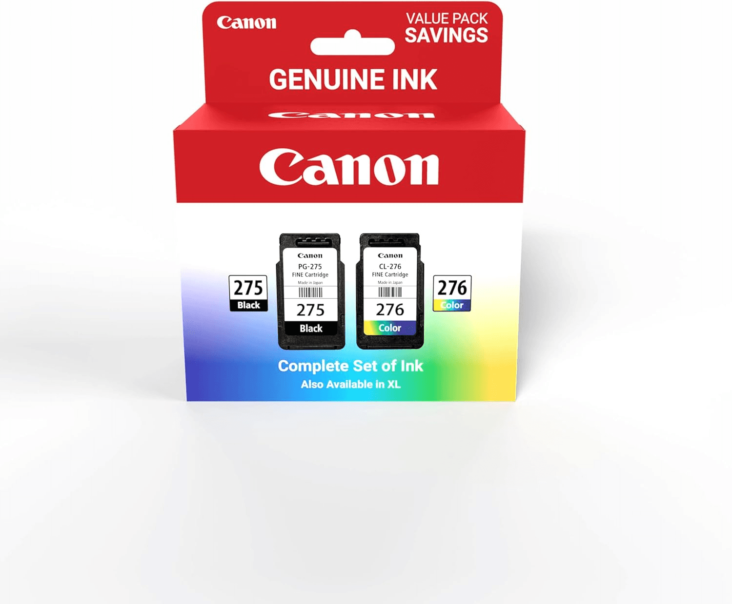 Canon PG-275 XL / CL-276 XL Genuine Ink Value Pack (2 Cartridges), Compatible with TS3520/3522/4722/3720/3722, TR4720