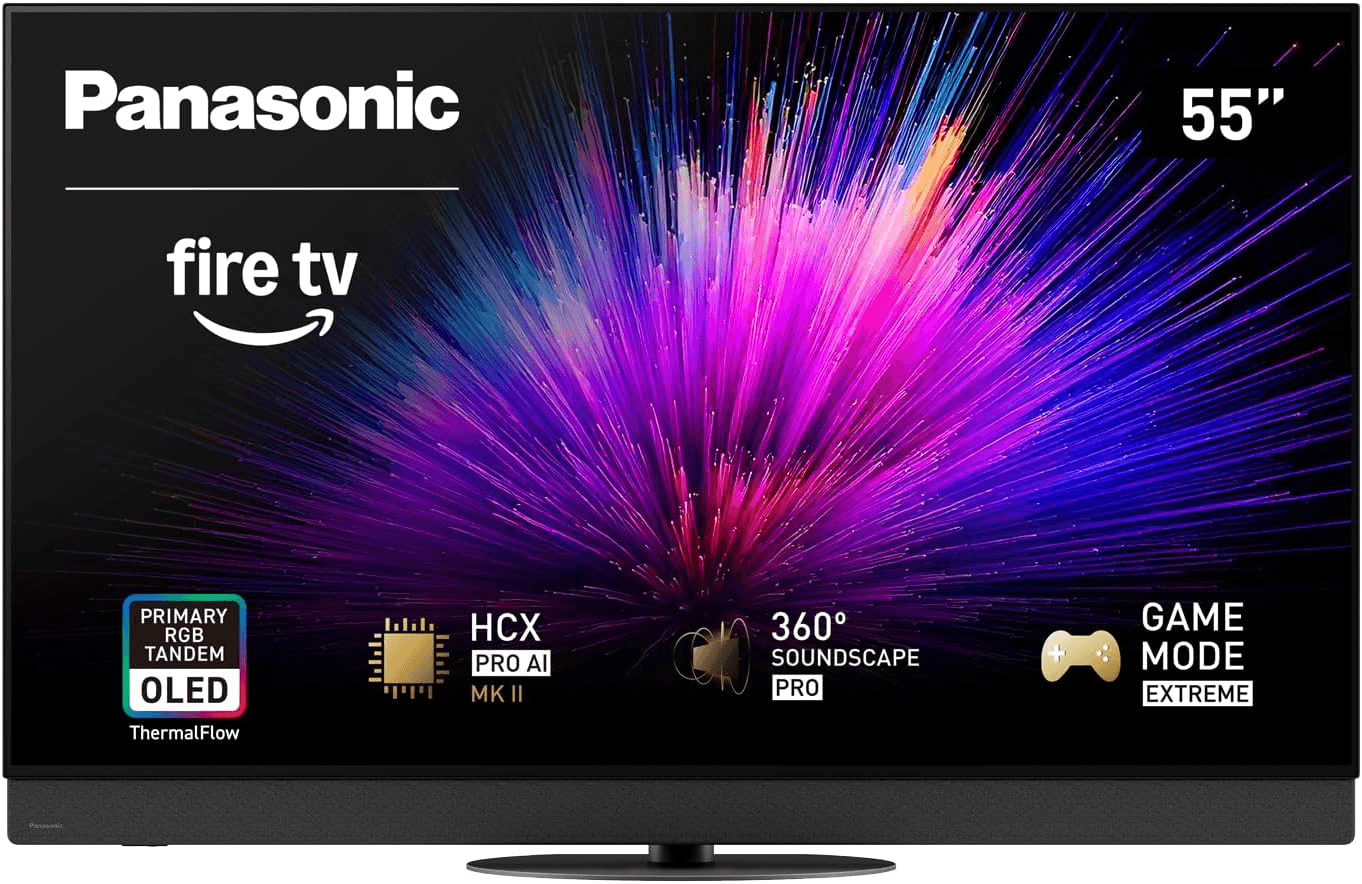 Panasonic Z95 Series 55-inch OLED 4K Ultra HD Smart Fire TV, HDR10+ Adaptive, Dolby Vision IQ, 360 Soundscape Pro, 144Hz Refresh Rate and Hands-Free Alexa - 55Z95BP