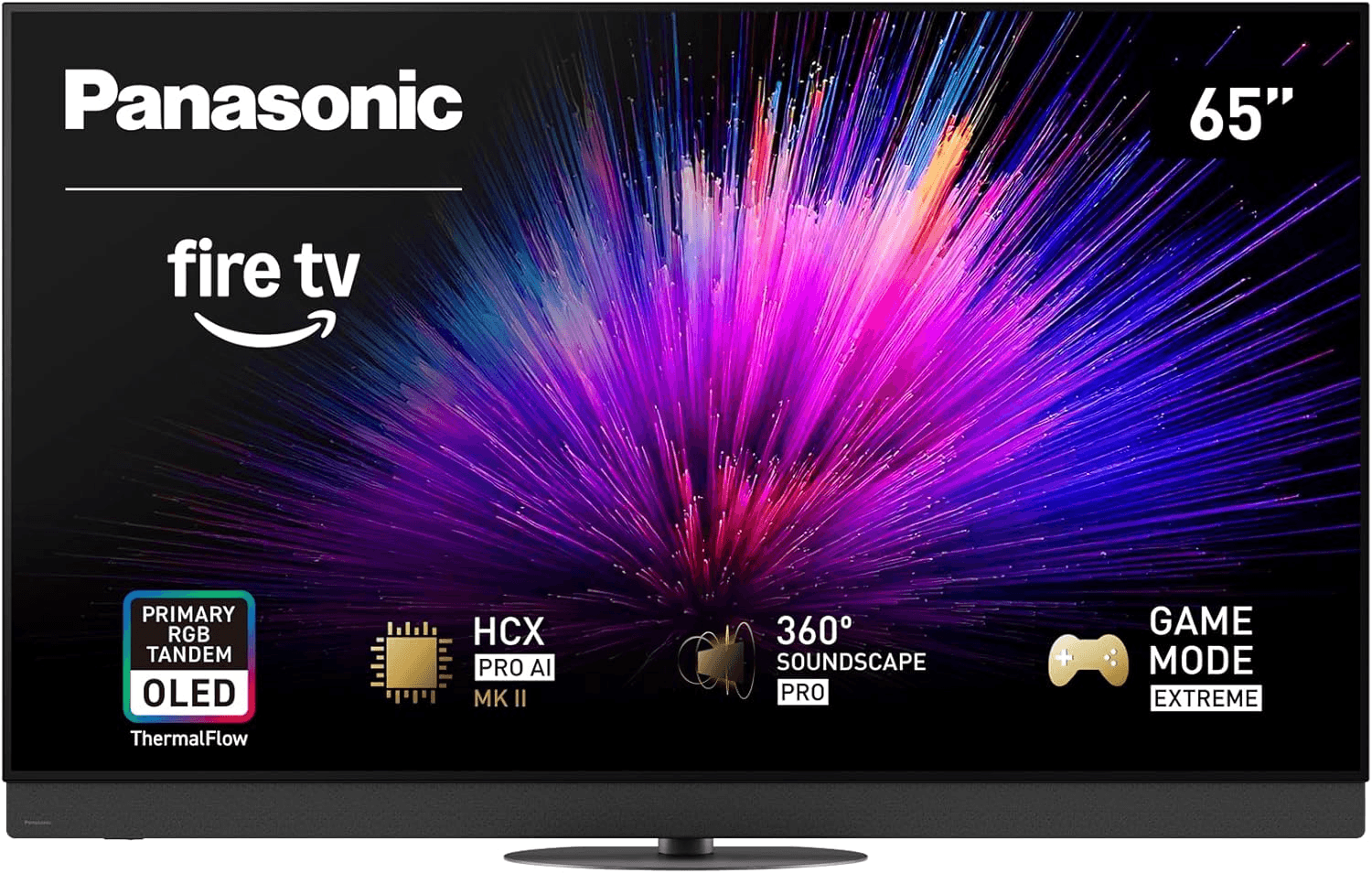 Panasonic Z95 Series 65-inch OLED 4K Ultra HD Smart Fire TV, HDR10+ Adaptive, Dolby Vision IQ, 360 Soundscape Pro, 144Hz Refresh Rate and Hands-Free Alexa - 65Z95BP